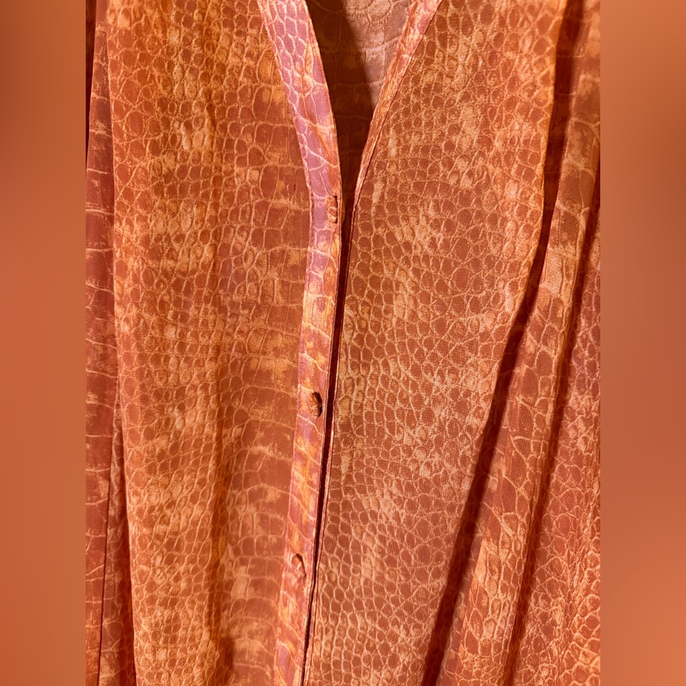 PrettyLittleThing Croc Print Chiffon Maxi Dress - Picture 8 of 10